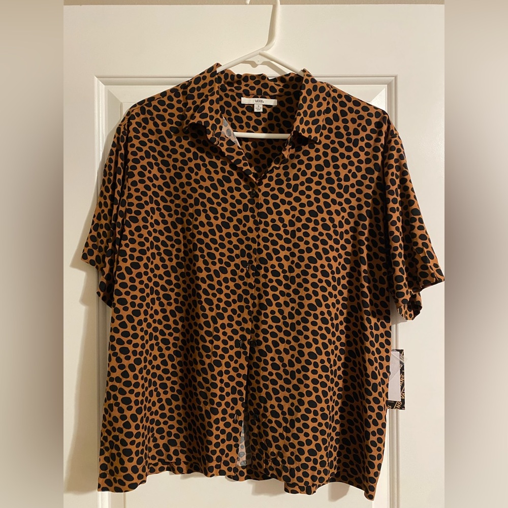 Vans button down crop shirt